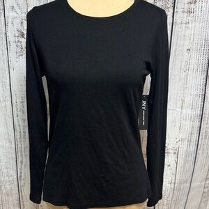 NWT Jones NY Classic Black Long Sleeve Tee